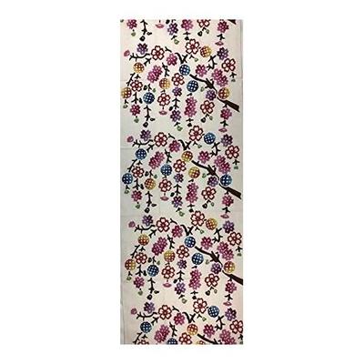 Yagi Sei Tenugui Dyeing - Bingata Artist Series: 'Weeping Cherry Blossoms' - Okinawa, Colorful, Made In Japan