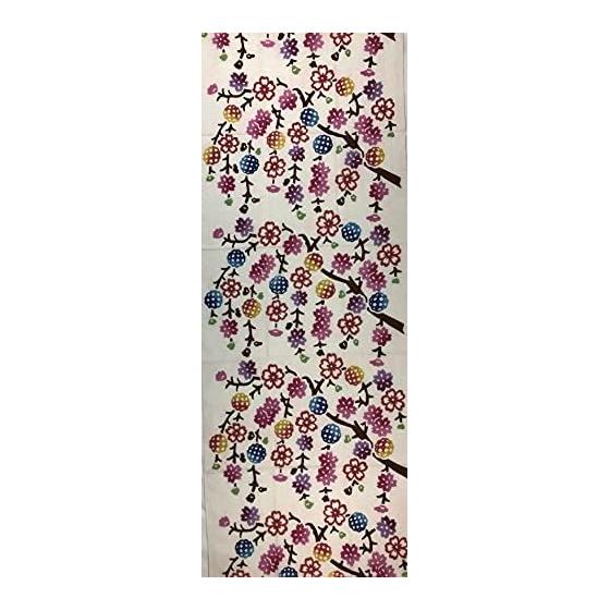 Yagi Sei Tenugui Dyeing - Bingata Artist Series: 'Weeping Cherry Blossoms' - Okinawa, Colorful, Made in Japan