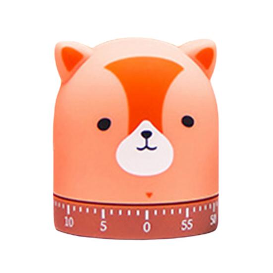 Mechanischer Cartoon-Timer, bezauberndes Aussehen, kompakt, keine Batterie erforderlich, einfache Bedienung, manueller Countdown-Timer