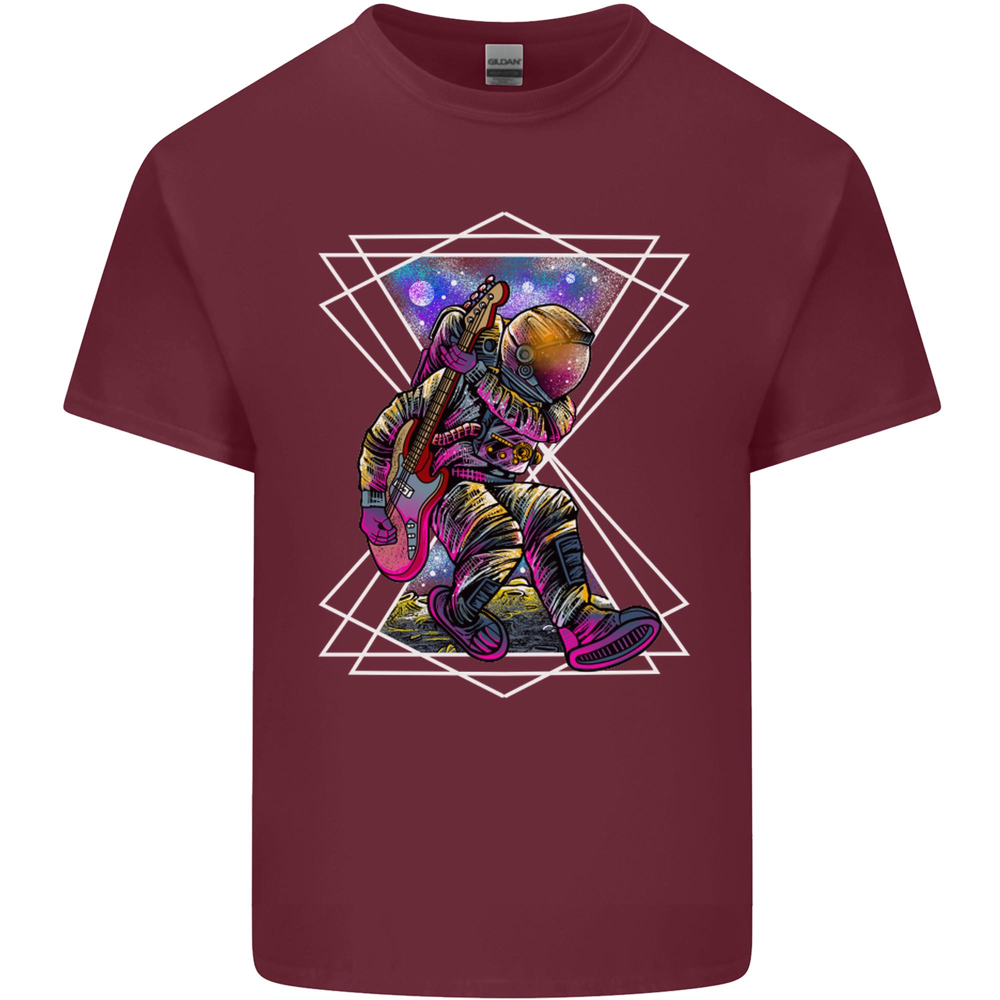 An Astronaut Playing a Guitar Guitarist Unisexs Light Cotton TShirt S