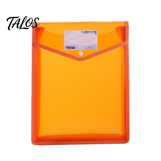 Subject Classification Folder Transparent File Folder, with Snap Closure, Waterproof A4 A5 Document Bag, Closure Case Large Capacity Colorful