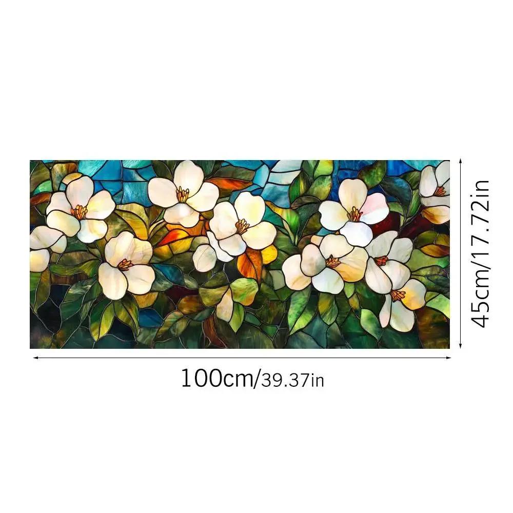 PVC Privacy Window Film Electrostatic Glass Stickers Geometric Abstract Mosaic Pattern Window Sticker Room Bathroom Home Decor