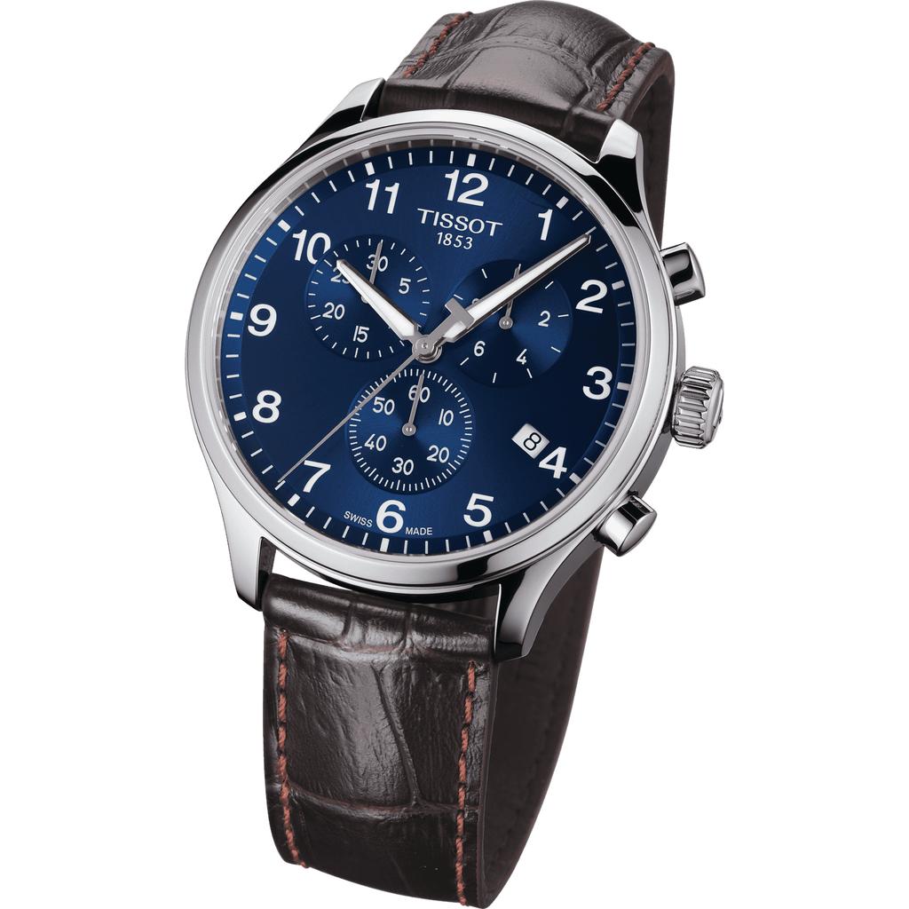 Tissot Leather Strap blue Dial Men's Fashion Watch T116.617.16.047.00