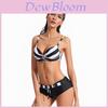 Set Bikini a Strisce Push-Up Estivo di Qualità Premium 2 Pezzi per Donna