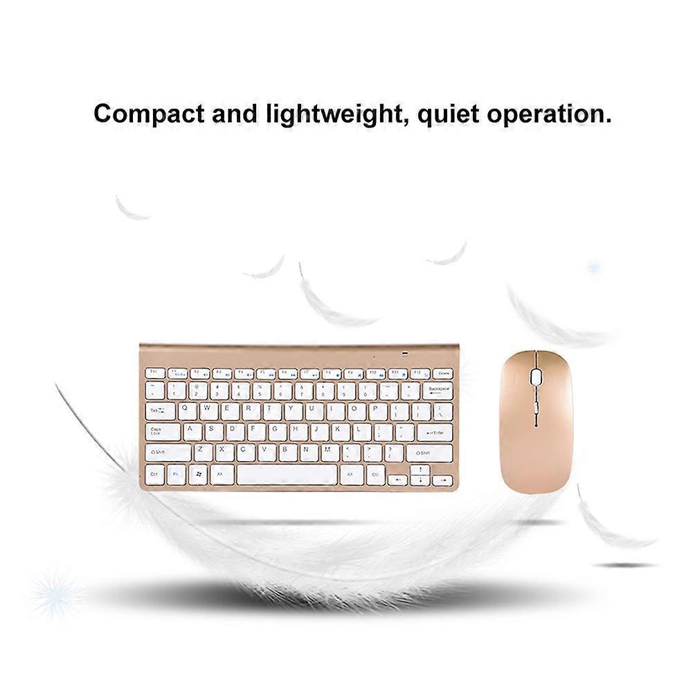 Wireless Keyboard Mouse Combo Kit Ultra Thin Ergonomic Cordless Keyboard Set for Office School Home