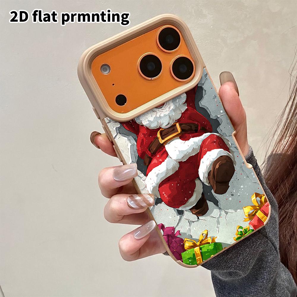 Phone case: 2D flat lambskin suitable for iPhone 18 17 16 15 14 13 Pro cases, cartoon comics, Christmas and Halloween gifts