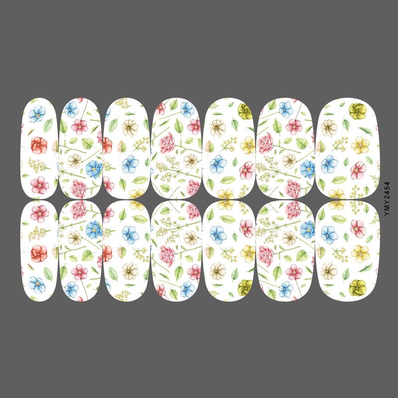 Flower Series Nail Art Stickers: Full Adhesive Set YMY2451-2465