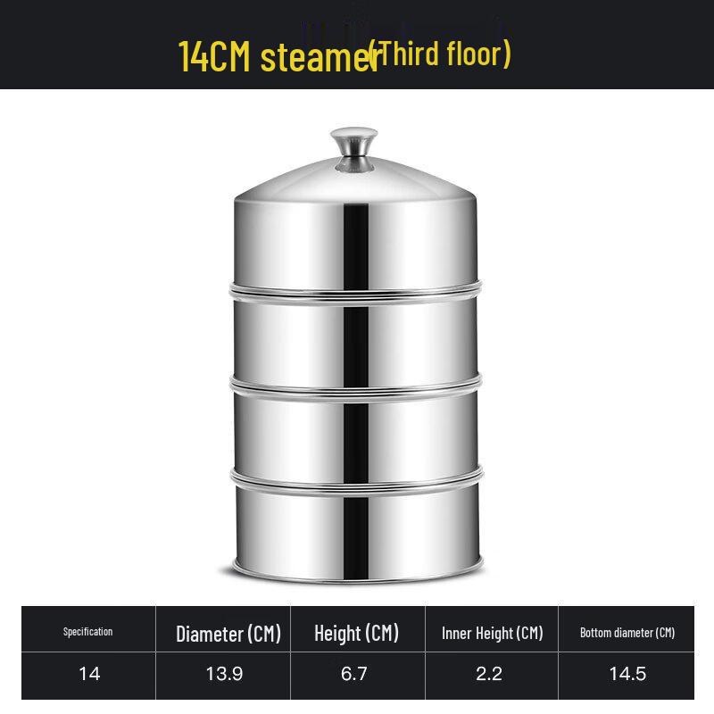 Xihe Stainless Steel Steamer Basket with Lid