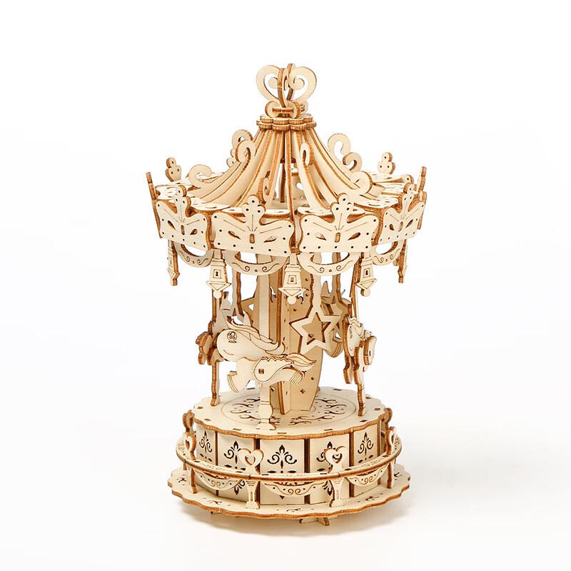 DIY 3D Wooden Carousel Puzzle