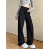 Women's Dark Gray Slimming Straight-Leg Sweatpants - Spring/Fall 2025