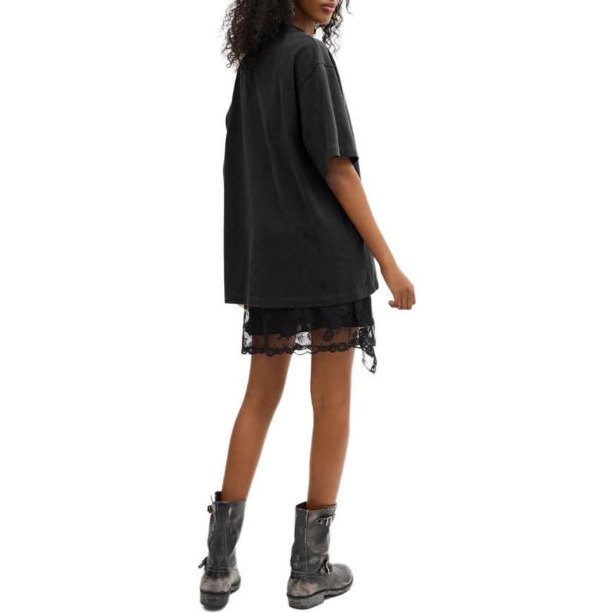 Coach Logo Animal Print Crew Neck Short Sleeve T-Shirt Unisex T-Shirts Gray CZ484-BLK