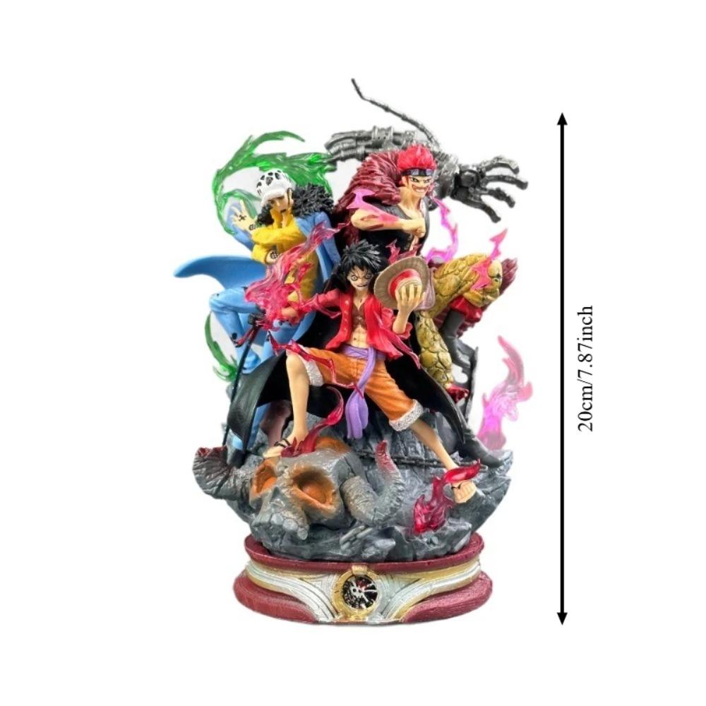 One Piece Ghost Island Battle Supernova Three Captain Straw Hat Luffy Kidro Scene Handmade Statue