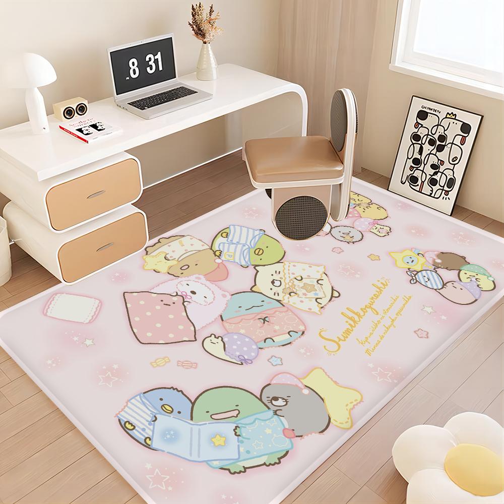 Cartoon Pink Sumikko Gurashi  Floor Mat Floor Mat INS Style Soft Bedroom Floor House Laundry Mat Anti-skid Household Carpets