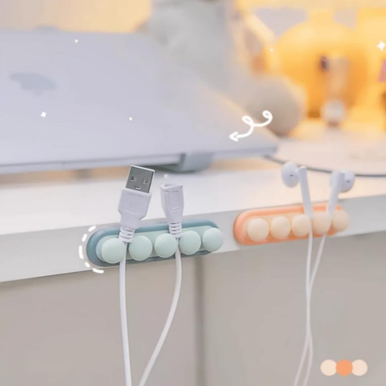 Self-adhesive Wire Winder Powerful Holder Earphone Cable Collection and Storage Cables Holder Data Cable Manager Desktop