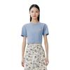Nike Crop Tops Women's Blue Crew Neck Moderate DA0324-512