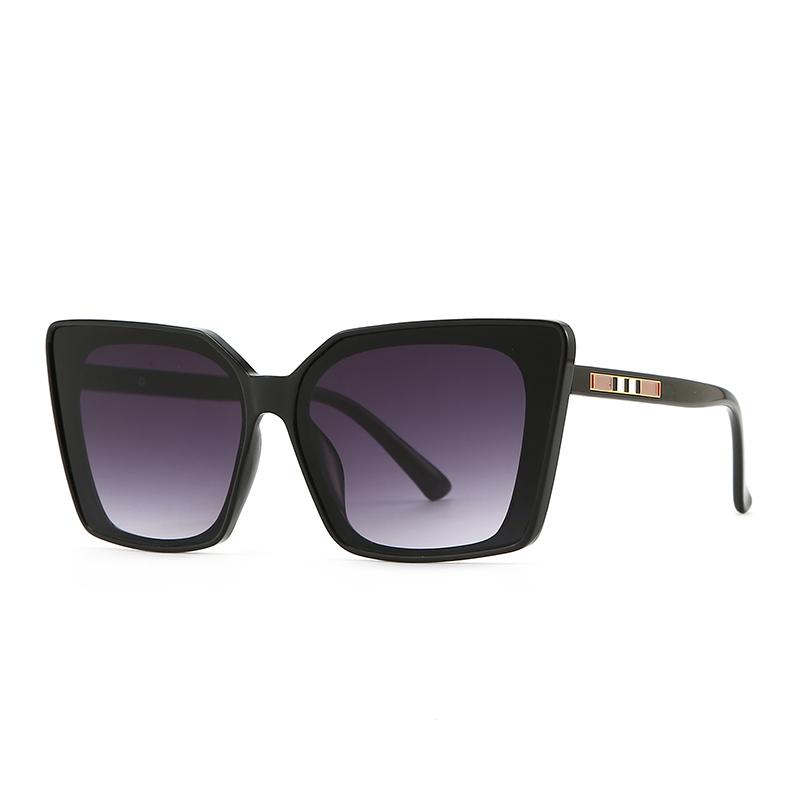 Foreign Trade Popular Cat-Eye Scottish Pattern Sunglasses Cat-Eye European And American Street Photography Ins Sunglasses