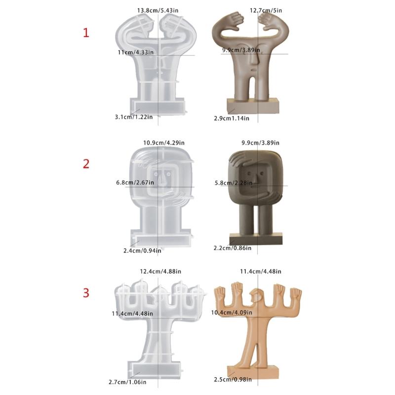 Hands Up Doll Figurine Silicone Molds for Epoxy Resin Candle Home Decoration Soap Silicone Molds Gypsum Silicone Molds