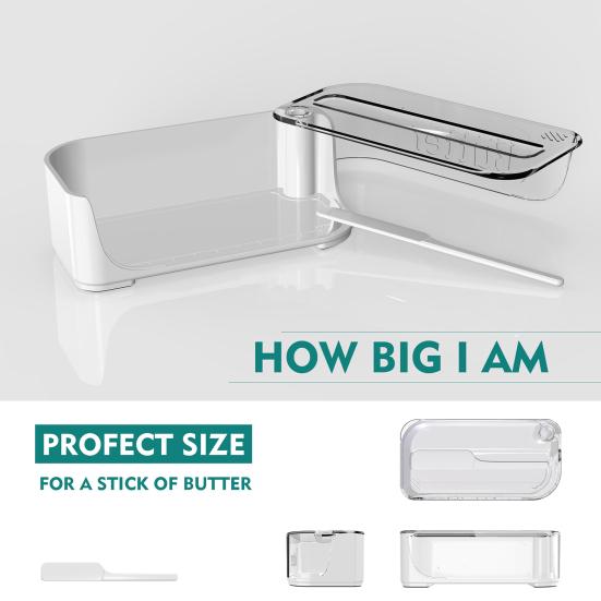 Unbreakable Butter Dish with Clear Lid Convenient Butter Storage And Easy Cutting Kitchen Supplies