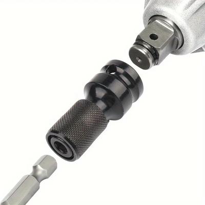 1pc Impact Wrench To Drill Adapter 1/2 To 1/4 Hex Converter Socket Extension Bit Holder for Electric Wrench and Power Tools