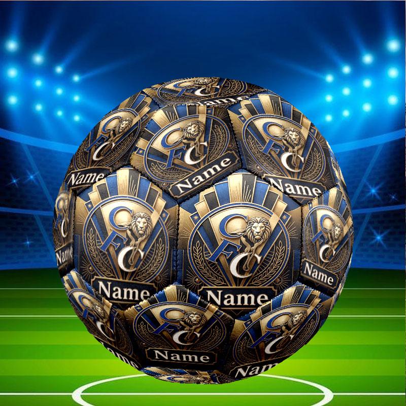 Custom Name Personalized Chelsea Football Club Print Size 5 Soccer Ball Training & Match Football, for Team, Kicking, Gift for Football Enthusiasts