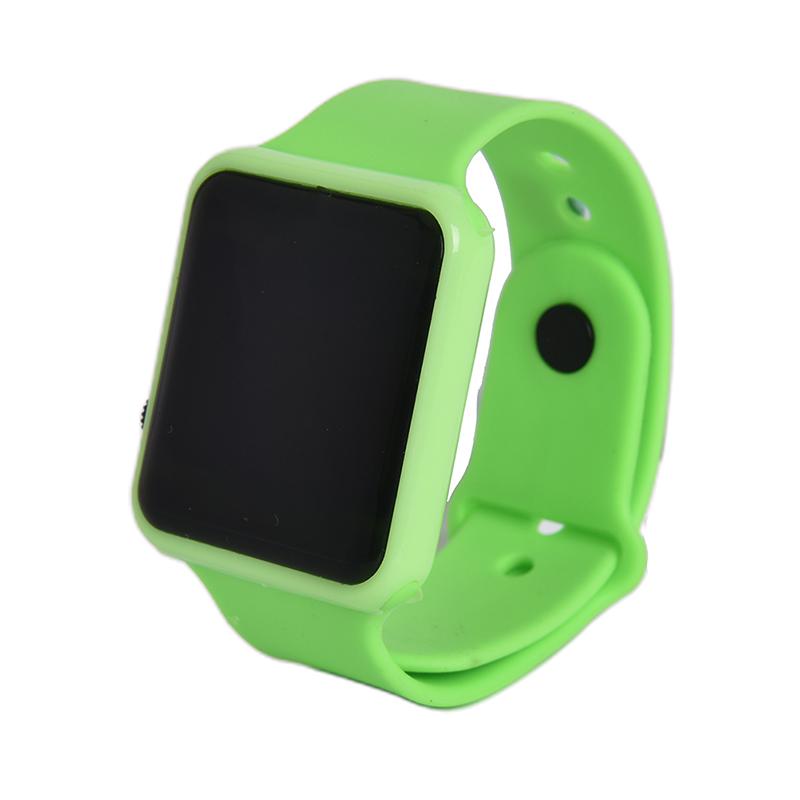 Square Silicone Digital Watch Red Led Watches Metal Wristwatch Sport Clock Hours
