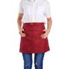 Short Apron, Sommelier Apron, Water-Repellent, Large Capacity, with Pockets, Short Length, Solid Color, Professional Use, Unisex, for Hairdressers, Nu