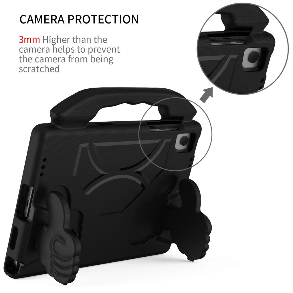 Für Samsung Galaxy Tab A9+ Schutzhülle Anti-Sturz EVA Tablet-Hülle mit Daumenaufsteller