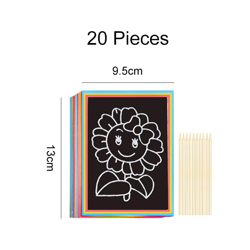 Regenbogen-Rubbelpapier Kinder-Kunstkarten Schwarz DIY Regenbogen-Kunstpapierkarte Neon-Rubbelpapier Weihnachten Neujahrsgeschenk für Kinder
