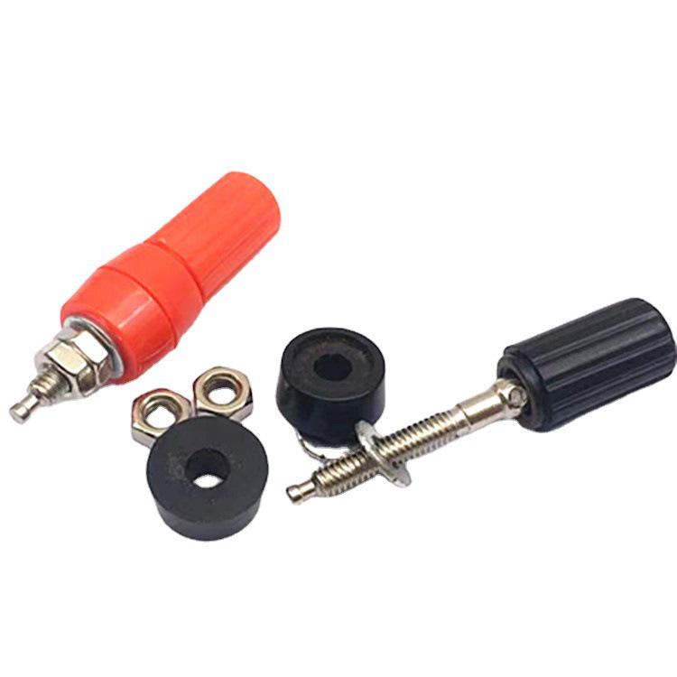 M4*45 Binding Post with 4mm Banana Jack Panel Mount Terminal and Screw-on Grounding Post