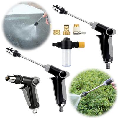 Car Wash Foam Gun Kit Fits 3/4in Expandable Hose Leakproof Hose Sprayer for Car Washing Garden Watering Patio Cleaning