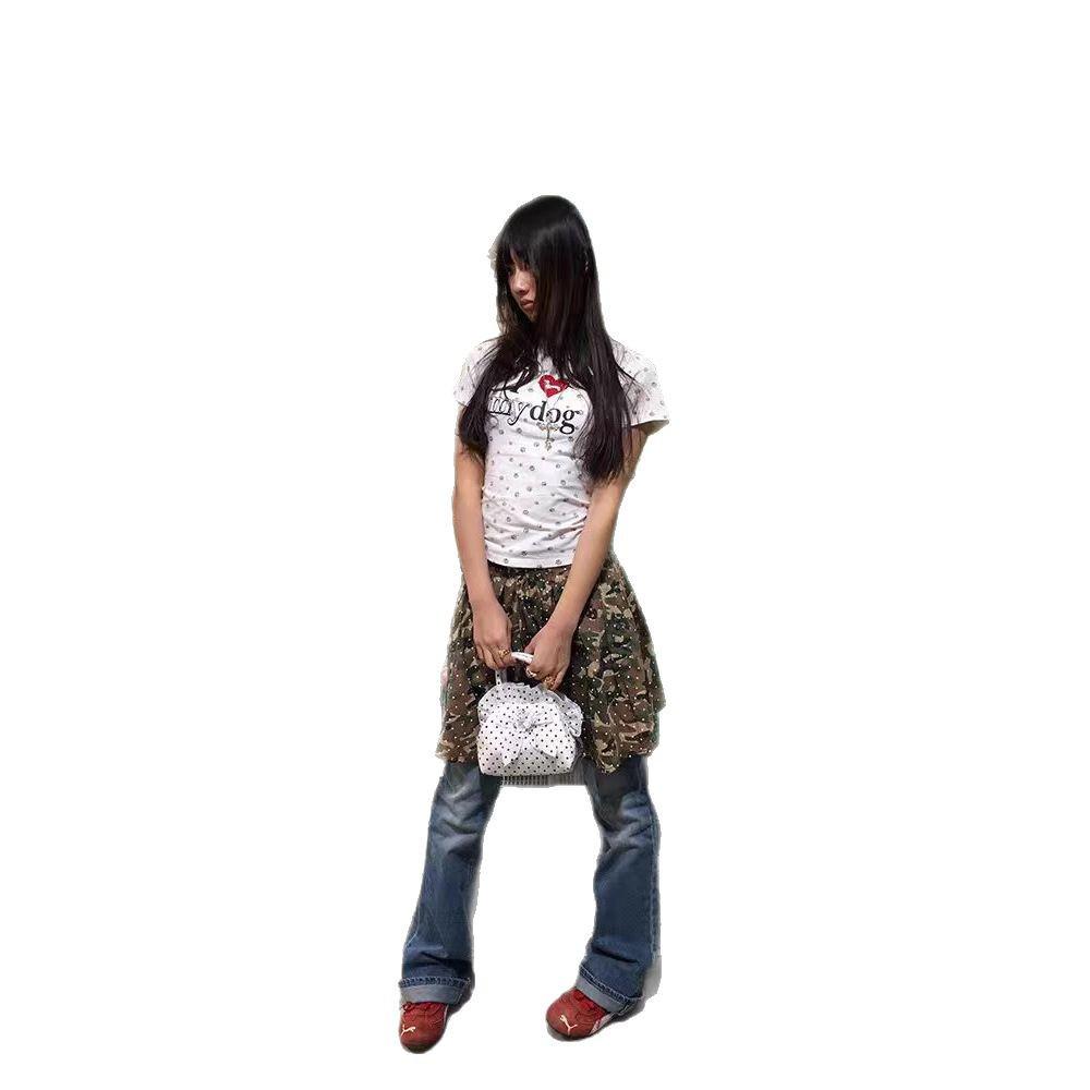 

Women s Summer 2025 Love Heart Dog Paw Print Cropped T-Shirt - Slim Fit Extra Large