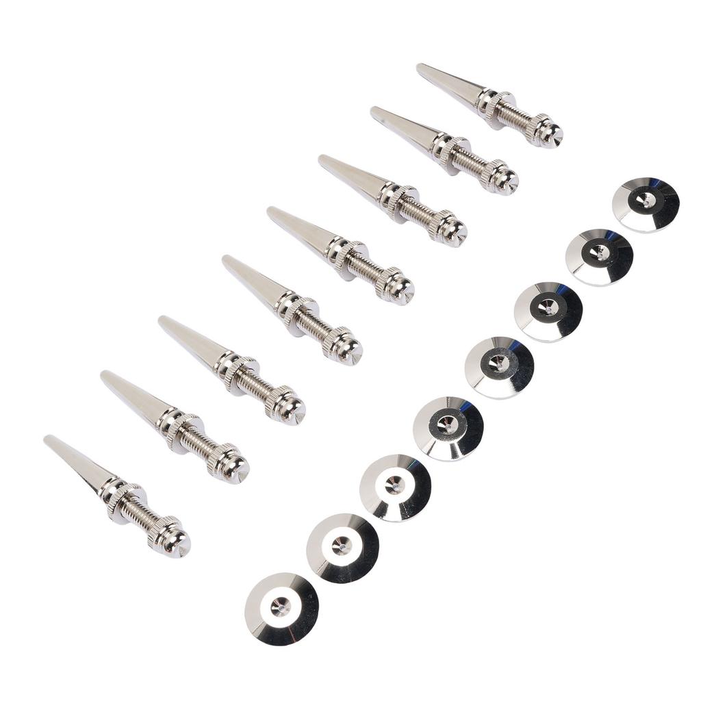 8 Pcs Speaker Spike Stands Pure Copper Shockproof Speaker Isolation Spikes for Subwoofer Amplifier Turntable Recorder