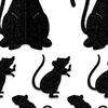 8Pcs/Set Halloween Ornament Realistic Design 3D Cats Mouse Statue Desktop Ornament Horror Decoration