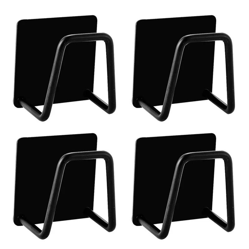 1-4pcs Sponge Holders Stainless Steel Sink Drain Drying Rack Bathroom Sponge Holder Wall Hooks Storage Holders Kitchen Gadgets
