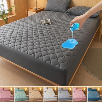 Super Waterproof Bed Fitted Sheet Thicken Cotton Bedspread Bedcover Mattress Cover Home Bedroom Bed Pad Protector