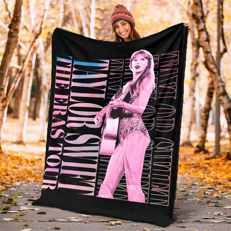 TS Fan Flannel Blanket Soft All-Season Throw, Design for Camping, Car Travel, Hiking Sofa, Bed, Office Perfect Gift for Parties
