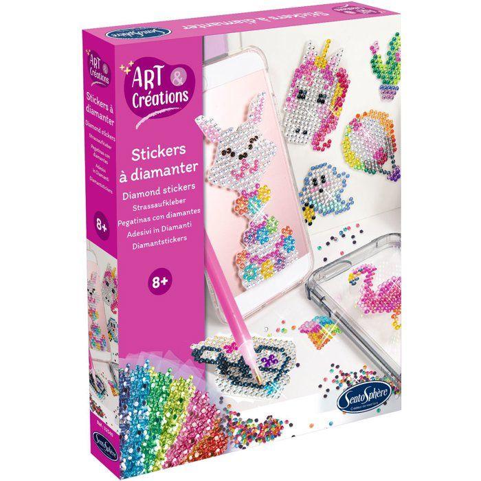 Strass Multicolore - SENTOSPHERE - Art & Créations - Stickers à diamanter - 15 stickers - Décorer ses accessoires - Dès 8 ans