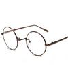 Retro Round Eyeglass Frames: Trendy Korean Style for Men & Women, Full-Rim Metal Design, Ideal for Myopia or Decorative Use.