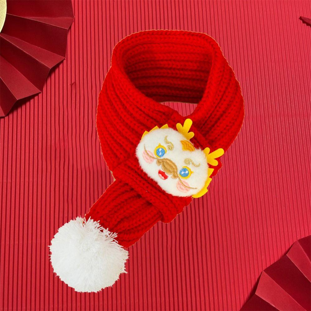 Cartoon Pet Red Bib Handmade Cat Shawl Washable Pet New Year Scarf  Spring Festival