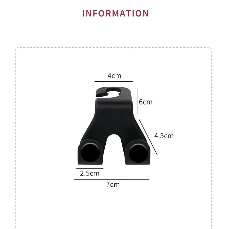Car Seat Back Hooks Hanger Interior Accessories Bag Holder Car Top Plastic Hook Car Seat Back Headrest Mount Bag Bottle Sundries Hanger