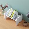 Creative Plastic Kids Bookshelf Decorative Space Saving Children's Book Storage Rack White Countertop Bookshelf for Home
