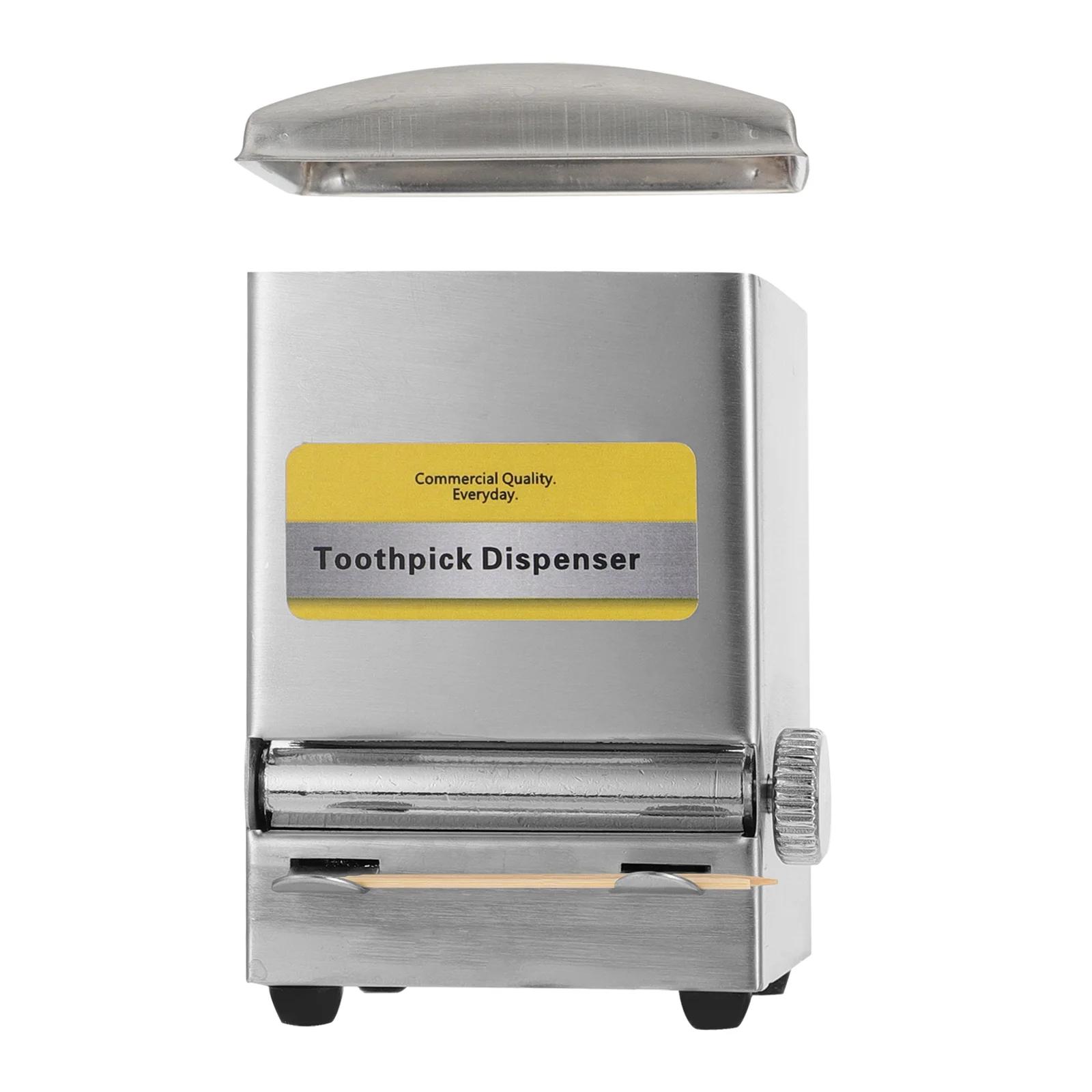 

Нержавеющая сталь Диспенсер для зубочисток Компактный держатель для зубочисток Для ресторана Кухни Столовой Бара Контейнер для зубочисток Хранение серебряный