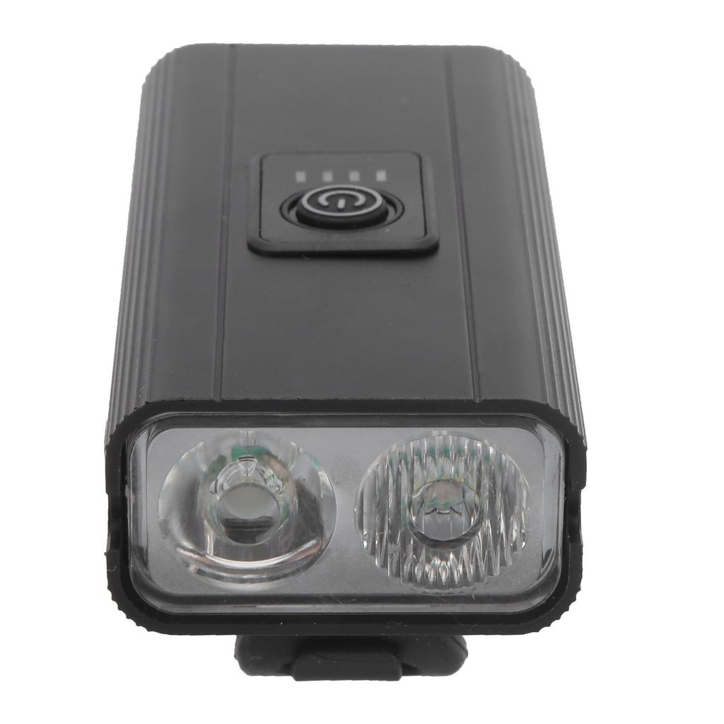 Bike Front Light USB Rechargeable LED Battery Indicator Waterproof Bicycle Headlight