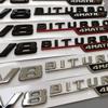 RSU1 2Pcs 3D ABS Car Fender Side Badge For Mercedes Benz E63s AMG W213 W212 W205 C63S V8 BITURBO 4MATIC Emblem Stickers Accessories