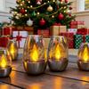 6pcs Solar Tea Lights | Outdoor, Flickering Candle Lanterns, Suitable for Family, Bars, Restaurants, Camping