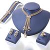 Fashion 4 Pcs/Set Jewelry Set for Women Gold Plated Cry