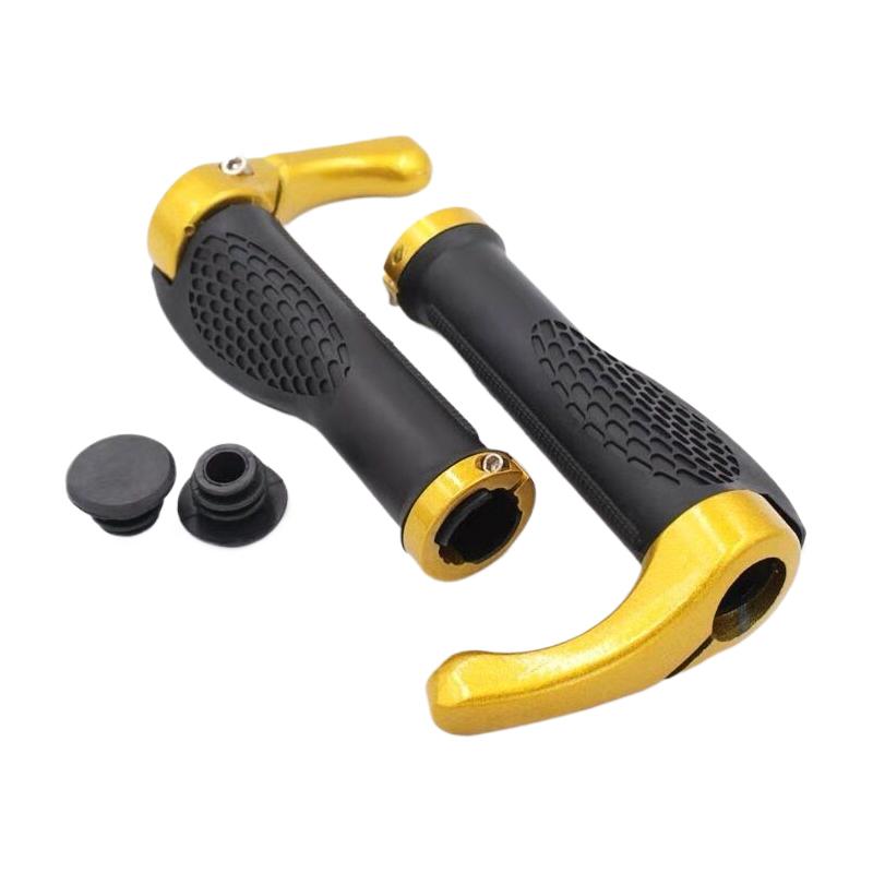 Anti-Slip Rubber Bicycle Handlebar End Cover Aluminum Alloy Lock Mountain Bike Handlebar Bicycle Anti-Slip Handle Cover