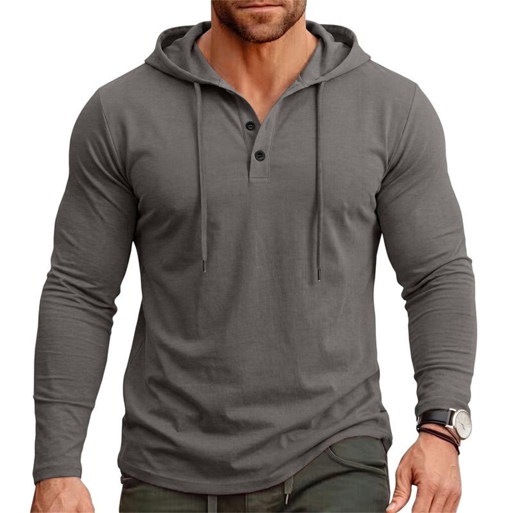 Sudadera con capucha de manga larga ligera para hombre, informal, retro
