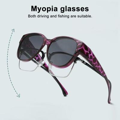 Yousheng Polarowe Okulary Przeciwsłoneczne Nakładane na Okulary Korekcyjne dla Kobiet Mężczyzn Ochrona UV Duże Okulary Wrap-around do Jazdy Samochodem Wędkarstwa Golfa