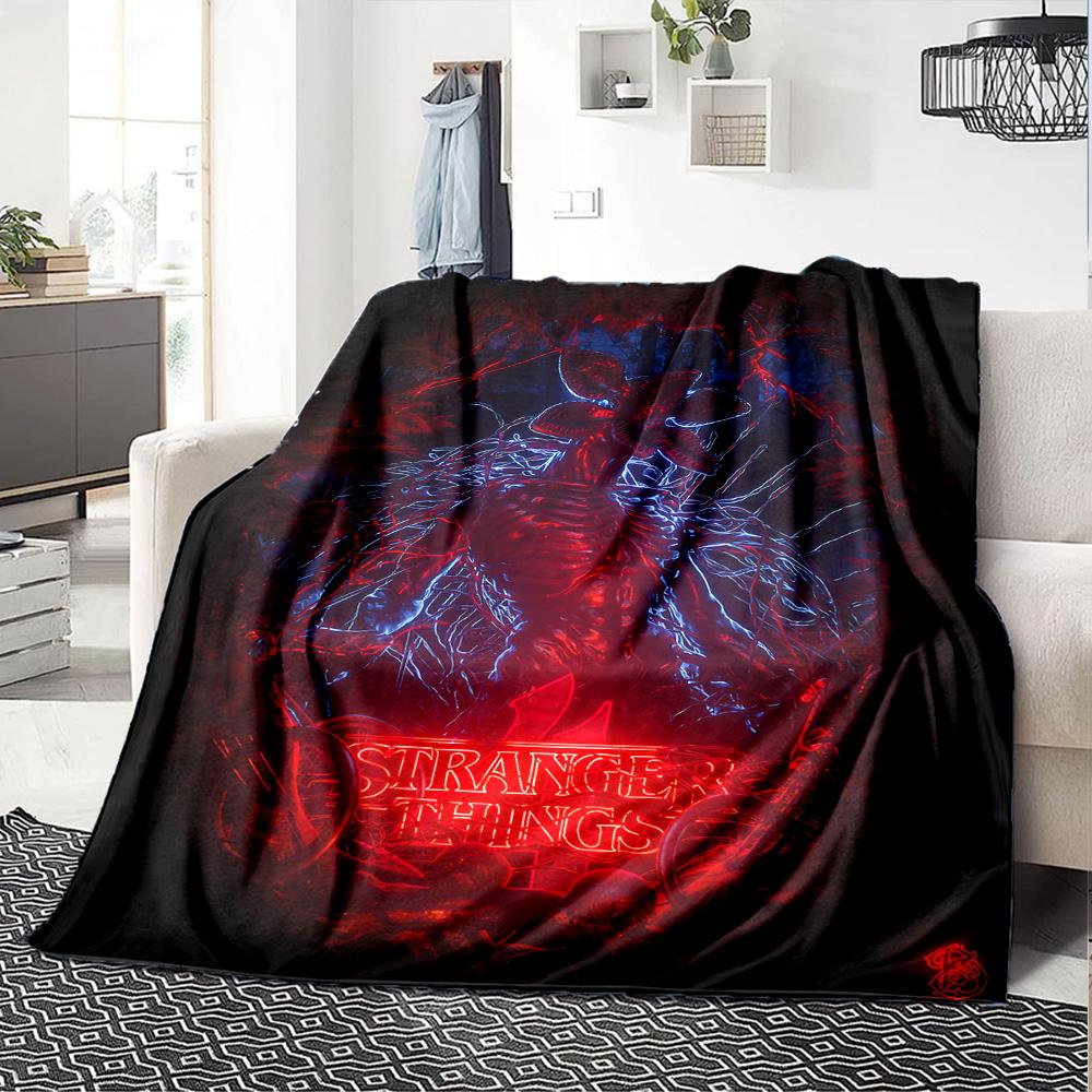 1pc Stranger Things Dark Dimension flannel Blanket for Super Soft Cute Comfort Blanket for Travel Bedding Couch Sofa Blanket Y82531